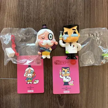 [ 세트 ] POPMART CRYBABY 파워퍼프걸 시장 박사