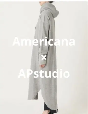 Americana x AP STUDIO 콜라보 서멀 후드티 원피스 그레이