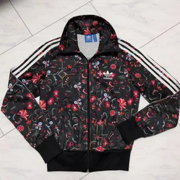 adidas 오리지널 꽃무늬 집업 트랙 자켓 저지 L