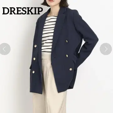 DRESKIP 더블 테일러 자켓 네이비 L 드레스킵 월드