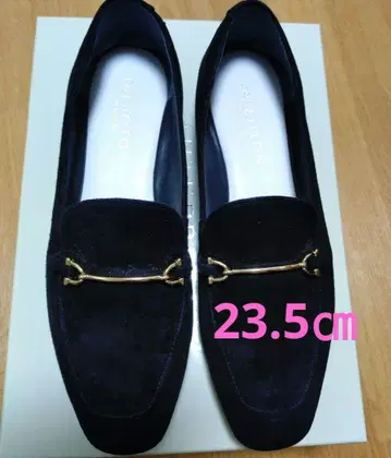 스웨이드 로퍼 스퀘어토 비트 로퍼 (블랙 실키 스웨이드)