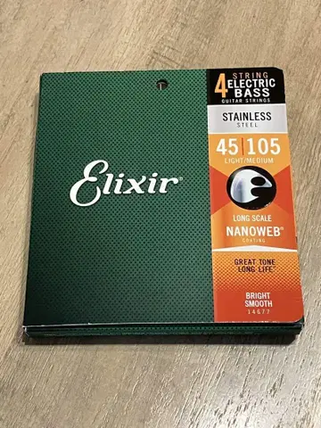 Elixir(엘릭서) 일렉 베이스 줄 45/105 스테인리스 스틸