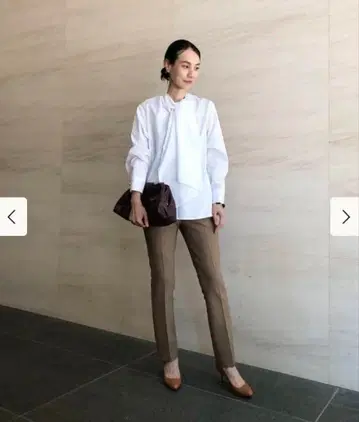 EFFE BEAMS / 울 더블 크로스 스트레이트 팬츠 카멜