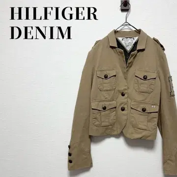 HILFIGER DENIM 밀리터리 자켓 숏 기장 면 사이즈 SS