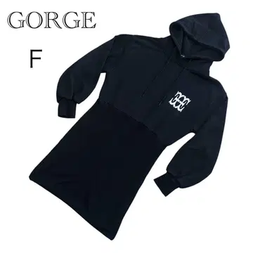 GORGE 골지 쭈리 후드 부착 원피스 F 사이즈