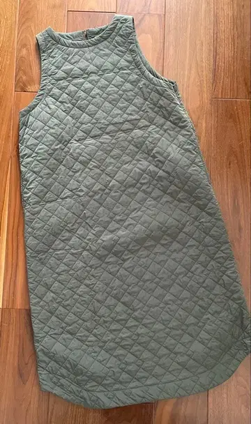 BEAMS BOY 퀼팅 원피스 올리브 그린 ONE SIZE