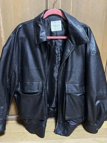 인조 가죽 블루종 FREAK'S STORE 블랙