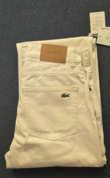 LACOSTE 베이직 데님 팬츠 30/34 화이트