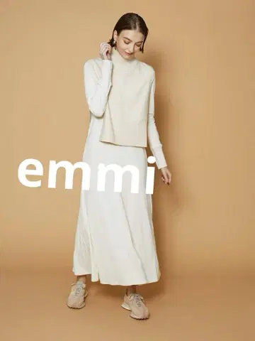 emmi 에미 니트 베스트 포함 플레어 원피스 세트 F
