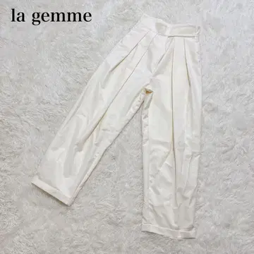 la~gemme 라지엠 턱 와이드 팬츠 가우초 팬츠 M 사이즈