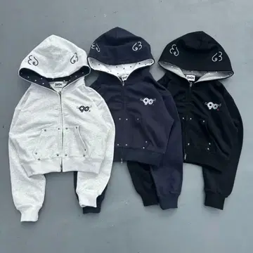 9090 90 로고 도트 집 후디 S 전종 가능