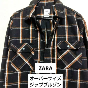 ZARA 오버 사이즈 집업 셔츠 블루종 M