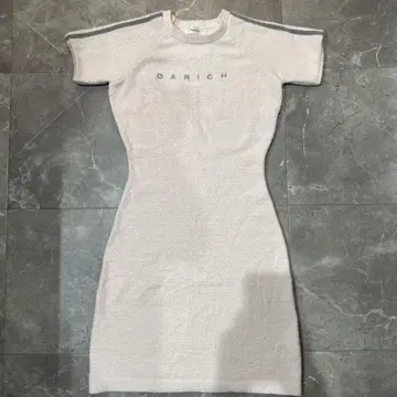 Darich 반팔 니트 원피스 라이트 핑크