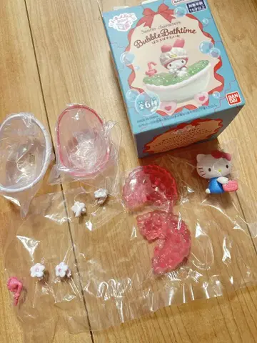 버블 목욕 시간 헬로키티 목욕 시간 피규어 세트