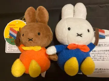 하우스텐보스 한정판 미피 & 멜라니 봉제 인형 키체인