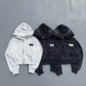 9090 90 로고 도트 집 후디 전 사이즈 컬러
