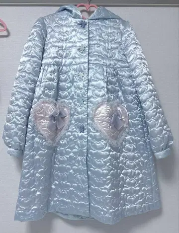 곰 퀼팅 코트 (블루)