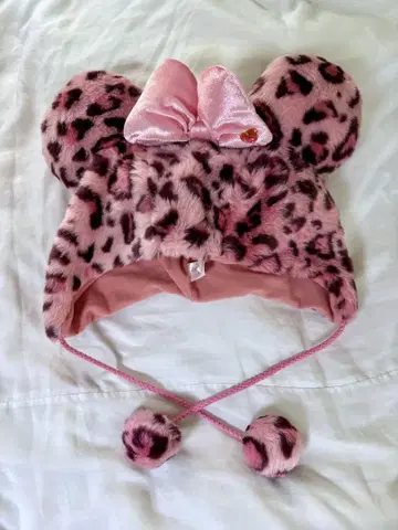 [새상품급] 팬캡 미니 레오파드 무늬 핑크