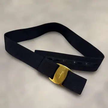 Salvatore Ferragamo 네이비 나일론 벨트