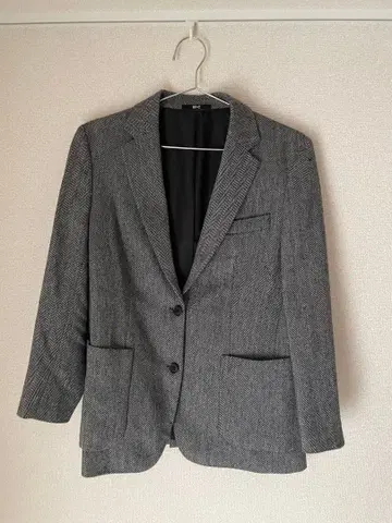 UNIQLOC 헤링본 테일러드 자켓 그레이