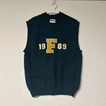 다크 그린 니트 베스트 F 1989