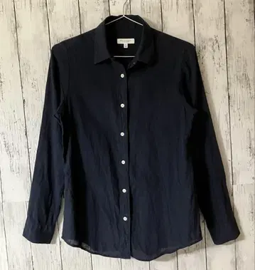 뷰티&유스 유나이티드 애로우즈 무지 시원한 린넨 셔츠 블랙 S