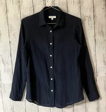 뷰티&유스 유나이티드 애로우즈 무지 시원한 린넨 셔츠 블랙 S