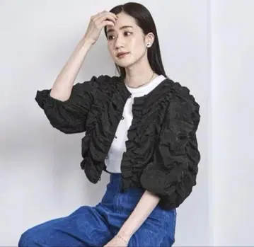 UNITED ARROWS 와셔 셔링 2WAY 블라우스