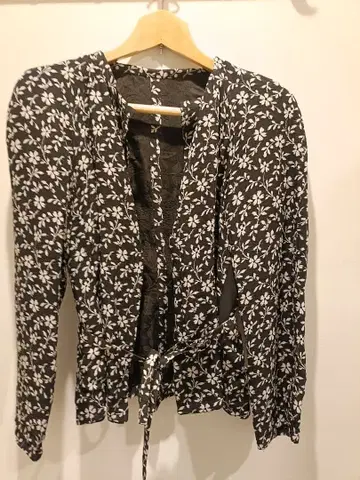 에트로 ETRO 꽃무늬 노카라 자켓 동일 원단 리본 포함