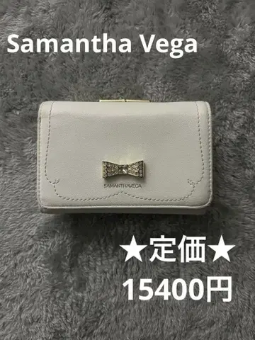 SAMANTHA VEGA 화이트 3단 폴더형 지갑