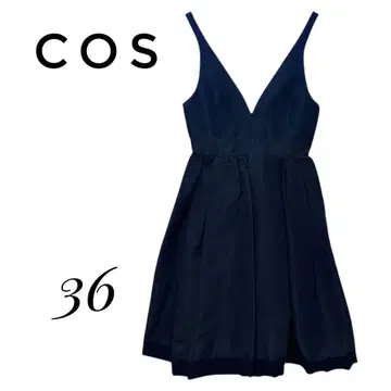 [ 새상품급 ] COS 코스 타프타 원피스 블랙핏&플레어 고급