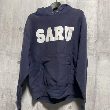 SARU Santastic! 네이비 후드 부착 맨투맨 L