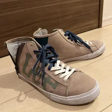 Lee 베이지 하이컷 스니커즈 25.0cm