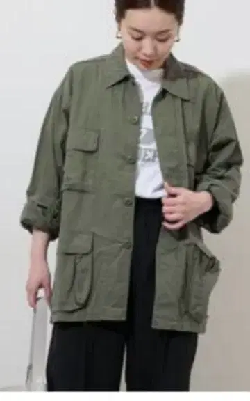 로스코 블루종 밀리터리 자켓 카키