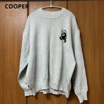 COOPER 쿠퍼 니트 스웨터 빅 사이즈 루즈핏 그레이 F