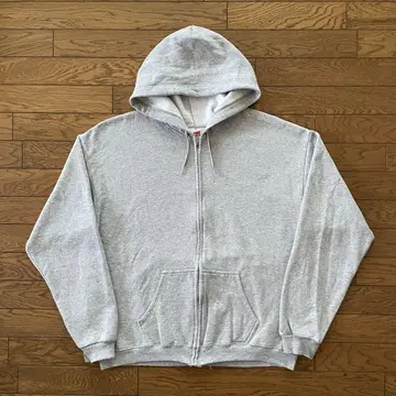 Hanes 지퍼 후드티 그레이 무지 L