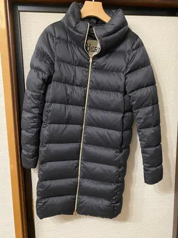 블랙 롱 다운 자켓