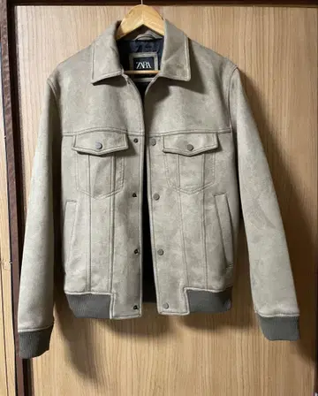 [ 새상품급 ] ZARA 자라 스웨이드 느낌 블루종 남성용