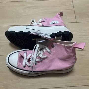 CONVERSE ALL STAR 핑크 하이컷 통굽 스니커즈
