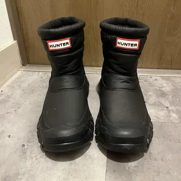 HUNTER 블랙 숏부츠 23.5