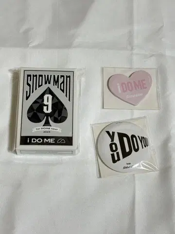 Snowman i DO ME 굿즈 3종 세트 카드놀이 캔 배지 메모지