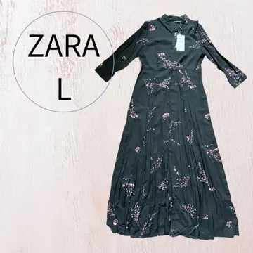 ZARA 꽃무늬 롱 셔츠 원피스 L 미사용 새상품 롱 원피스