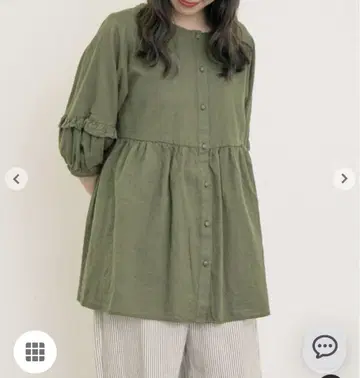 sm2 사만사 모스모스 면린넨 소매 프릴 블라우스