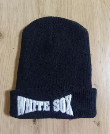 [ 빈티지1993 ] 블랙 니트 모자 WHITE SOX 화이트삭스 자수