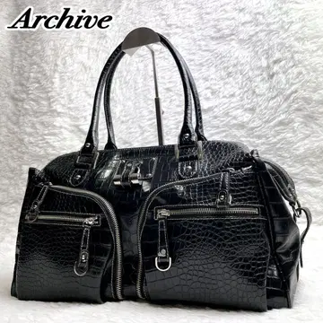 archive y2k studs shoulder bag crocodile