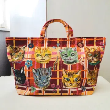 보트 토트백 Cats [Nathalie Lete] 고양이 패턴