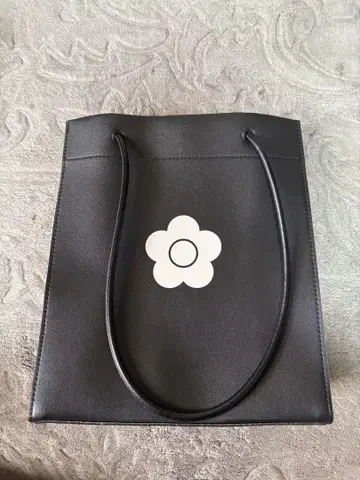 MARY QUANT x AZUL 쇼핑백 플라워 로고 블랙