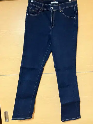 EDWIN 스트레이트 데님 다크 블루 사이즈 32