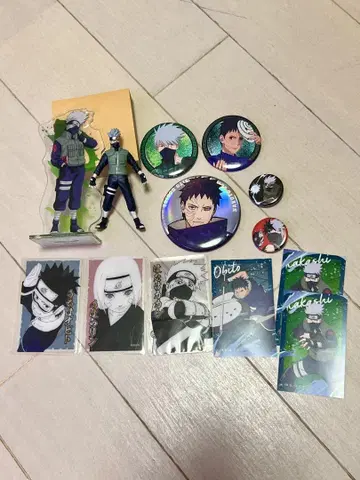 NARUTO 돌풍전 카카시 오비토 캔뱃지 카드 피규어 베이스 야드