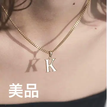 [ 새상품급 ] SMOKY BLUE 알파벳 목걸이 K